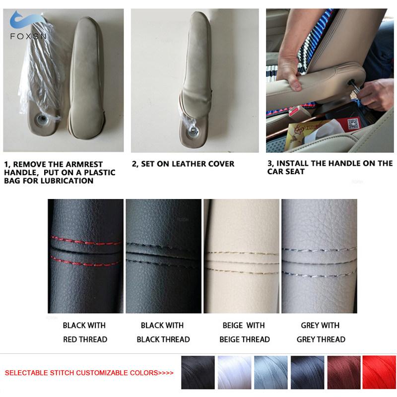 Для Honda CRV 2007 2008 2009 кожаный салон автомобиля из микрофибры водитель/пассажирское сиденье подлокотник ручка защитный чехол