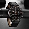 Роскошные мужские часы, модные спортивные наручные часы, корпус из кожаного сплава, кварцевые наручные часы, деловые часы, часы с календарем