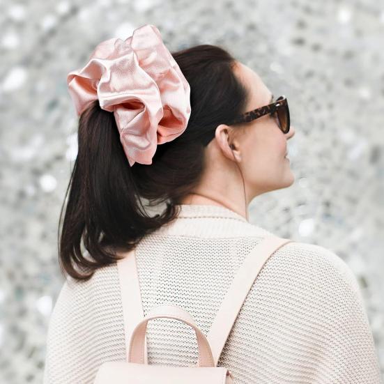 Гладкое атласное кольцо для волос для девочек, высокая эластичная резинка для волос в виде хвоста, большая эластичная лента, пучок для волос, хвостик