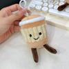 Cartoon Coffee Cup Plush Keychain Cute Bag Pendant Kawaii Fluffty Stuffed Doll Keyring Birthday Gift Trend