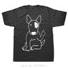 Novelty Oversized T-shirt English Bull Terrier Middle Finger Dog Lover Fitness T Shirt Men's Clothing Fashion Cotton Tshirt
