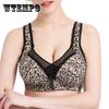 Thin Bra No Steel Ring Sexy Leopard Print Gather Tube Top Anti-Glare Underwear Thin Breathable Large Size Women's Underwear