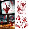 Страшные наклейки с кровавыми отпечатками рук и ног на Хэллоуин для реалистичного декора зомби-вечеринки