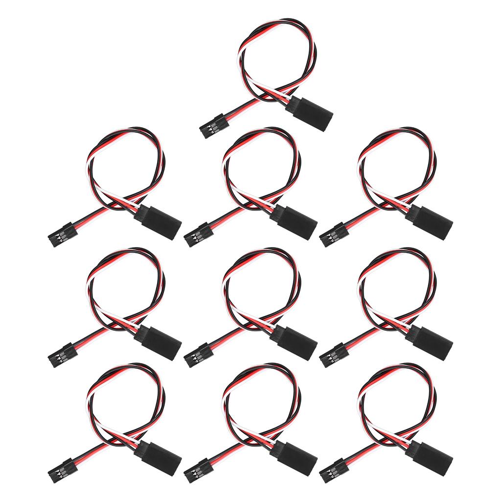 10PCS 3 Pin Servo Extension Cable Model Car Servo Driver Connection Line Brass Inner Core 500mm