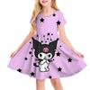 3D-печатное платье Sanrio Hello Kitty Модный мультяшный узор Милое платье с коротким рукавом Косплей Молодежное