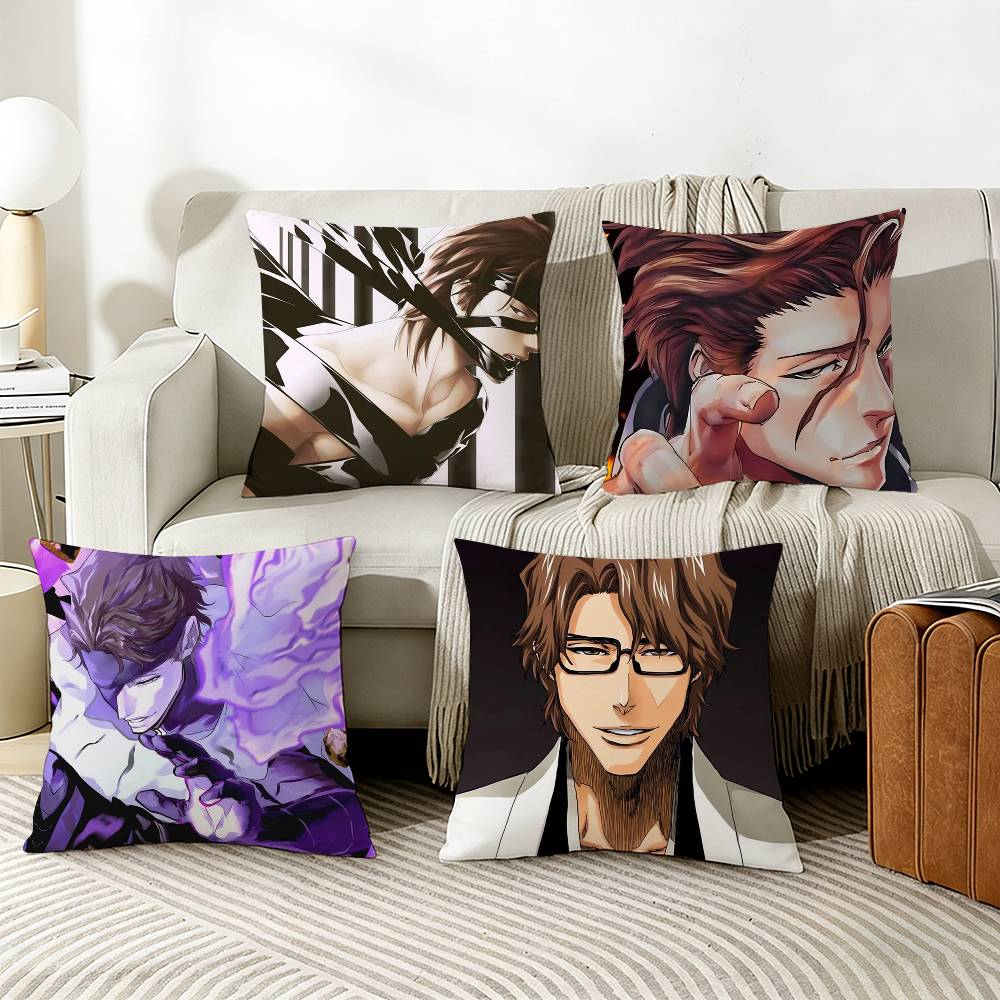 SSosuke Aizen BBleach Pillow Cover Sofa Cushion Cover Home Room Decoration Children Gift