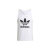 Originals Trefoil Tank with Contrast Trefoil Logo Sports Training Vest Men Tops White H06636