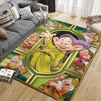 1 шт. Ковер с рисунком персонажей мультфильмов Disney, ковер для зоны, нескользящий ковер, коврик для пола, стирающийся вручную, подходит для гостиной, спальни, домашнего декора