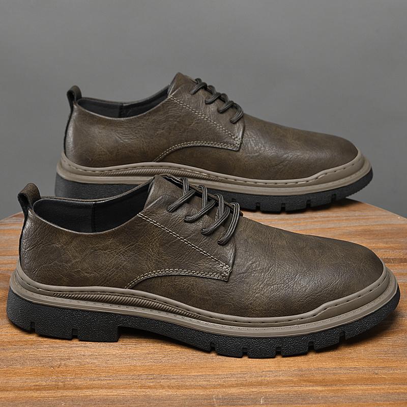 Новые мужские оксфорды, мужская повседневная обувь из натуральной кожи, кроссовки для ходьбы на шнуровке, мужские уличные элегантные нескользящие формальные туфли