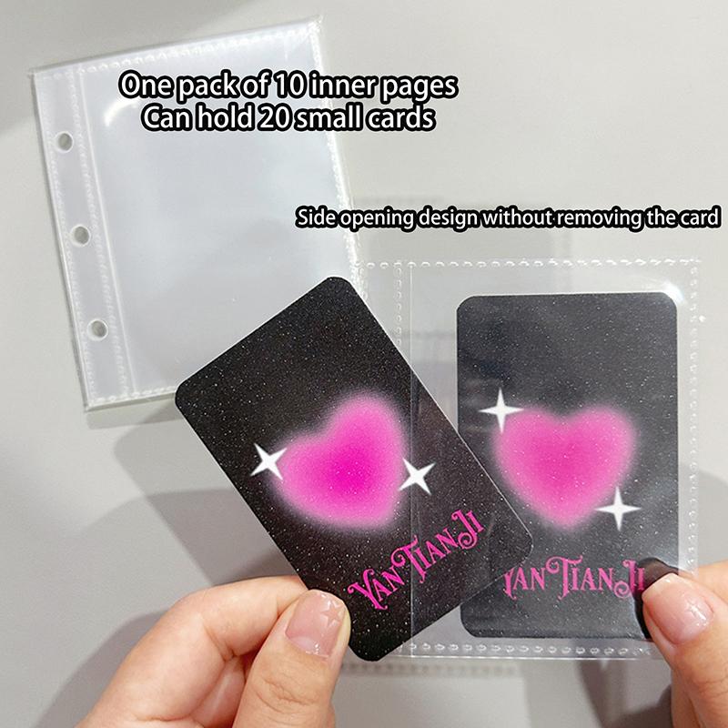 Sweet Lace Denim Style Mini Card Album Portable 3 Inch Photocard Binder Detachable Loose-Leaf Small Card Storage Bag