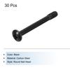 uxcell 30pcs Computer Case Fan 30mm PC Radiator Round Nail Black Screws, Length, 3.5mm Diameter, Screws, Head,