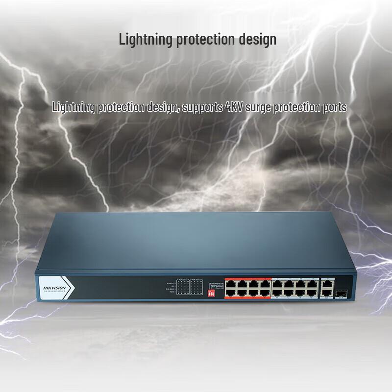 Hikvision 16-Port 100M PoE Unmanaged Switch