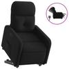 Electric Recliner Chair with Rising Function Black Fabric