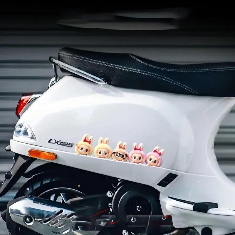 Cute Car Window, Canvas Cartoon Plush Toy, Surrounding Car Window Glass, Luggage Compartment, Computer Decoration Sticker