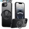 KEYSION Магнитный чехол-подставка с кольцом 360° N52 для MagSafe для iPhone 17e 16e Матовый прозрачный ударопрочный чехол для телефона для iPhone 17e
