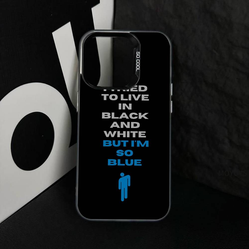 Hit Me B-BillieS Eilish Цветной чехол для телефона Серебристый Подходит для iPhone 12 11 13 14 15 16 17 Max Pro Plus X XR XS