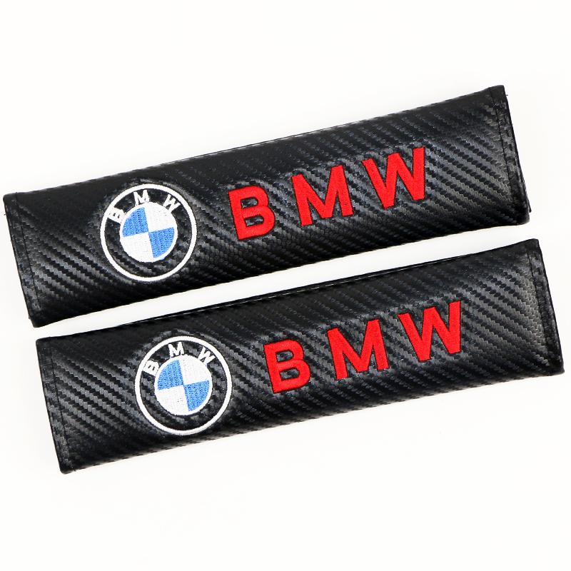 2 Pack Carbon Fiber Auto Protective Shell Cover Trim M Performance Styling Accessory for BMW M Power M3 M5 X1 X3 X5 X6 E36 E39 DA1