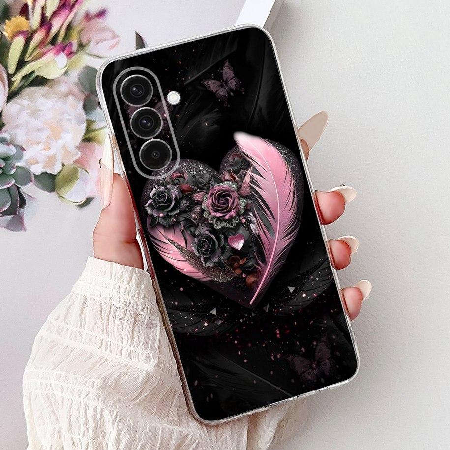 Чехол для Samsung Galaxy A56 5G SM-A566B Чехол Новая Мода Цветок Бабочка Мягкий Силиконовый Чехол для Телефона Для Galaxy A26 A36 5G Fundas