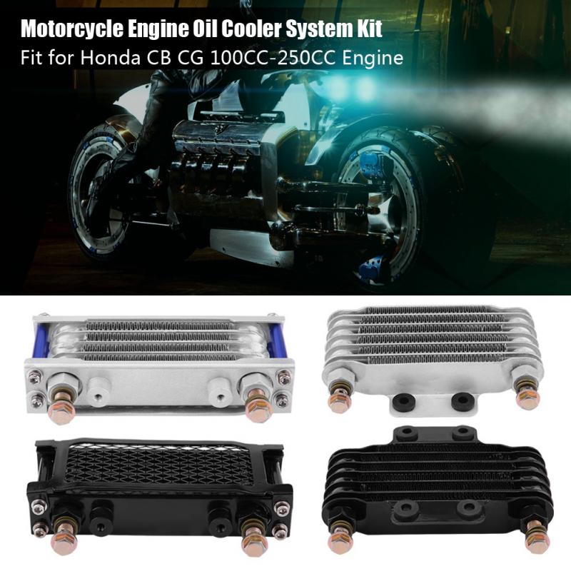 1 комплект, масляный радиатор двигателя мотоцикла, система охлаждения масла, комплект для Honda CB CG 100CC-250CC, масляный радиатор двигателя, хит продаж
