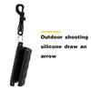 1xBlack Silicone Keychain Archery Arrow Puller For Target Hunting Bow Shooting
