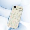 For iPhone 17 Air Case Pink Blue Flowers Pattern Printing Straight Edge TPU Phone Back Cover