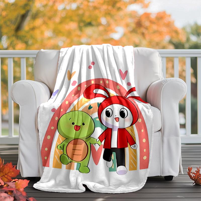 Jj Mikey Maizen Flannel Blanket Soft Warm All-Season Throw, Design for Camping, Car Travel, Hiking Sofa, Bed, Office Perfect Gift for Parties