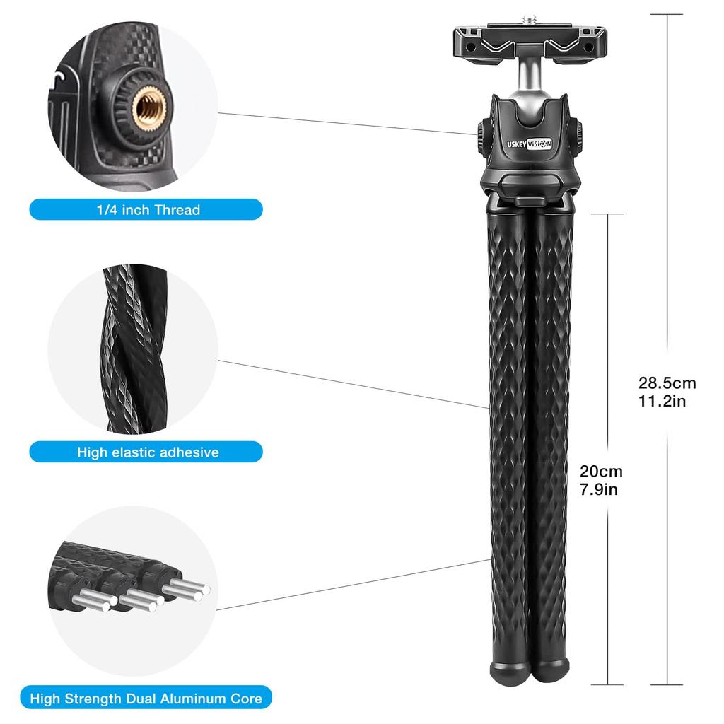 USKEYVISION Смартфон Съемка Микрофон Видео Набор Гибкий Штатив Кардиоидный Комплект Видеоблогов для Смартфонов с Микрофоном Комплект Съемки YouTube Для Действий