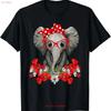 Save The Elephants t shirt Elephant mom red bow Women vintage Washed Slightly streetwear designer clothes Versatile Casual