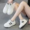 New Genuine Leather Platform White Shoes Women's All-Match Height Increasing Spring Ins Trendy White Skate Shoes Trendy