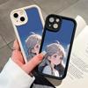 For iPhone 16 15 Pro Max Redmi Note 13 12 Pro Samsung S25 S24 S23 A15 A14 A16 A05 A06 Lovely Girl Pattern Cartoon Soft Full Lens Protect Casing