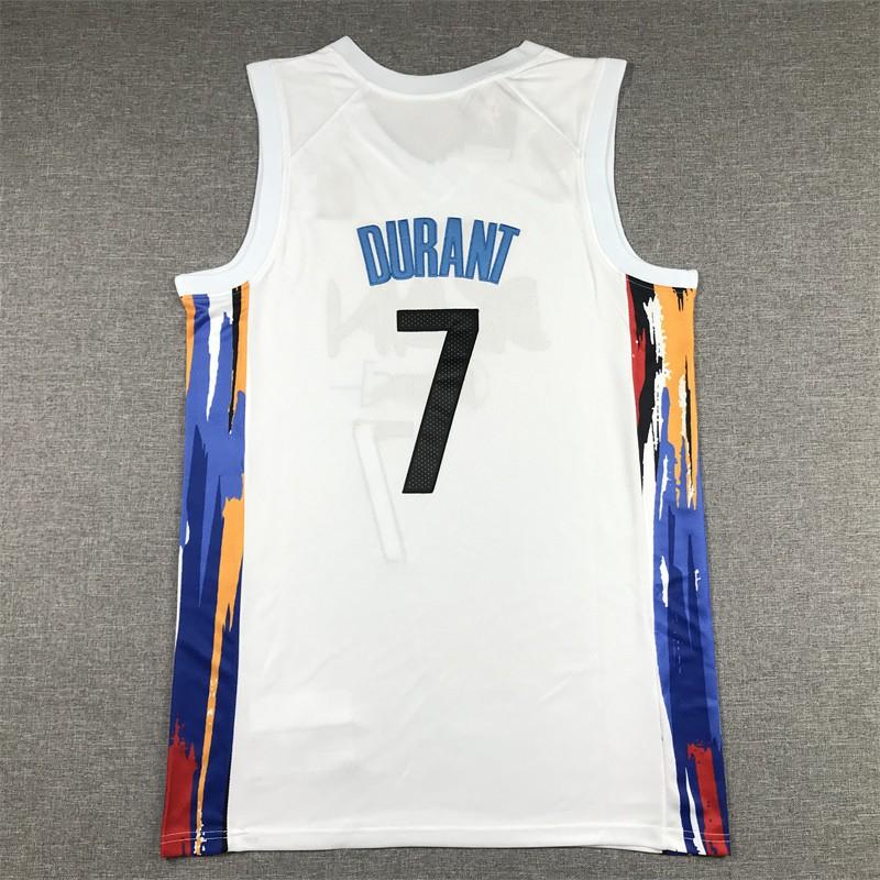 Mens Basketball Jersey Training Shirt Brooklyn Nets 7 Durant 11 Irving Cotton Blend Sportswear Court Practice