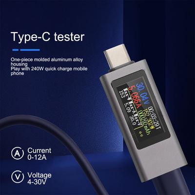 Тестер для зарядки телефона Измеритель напряжения Type-C USB-тестер