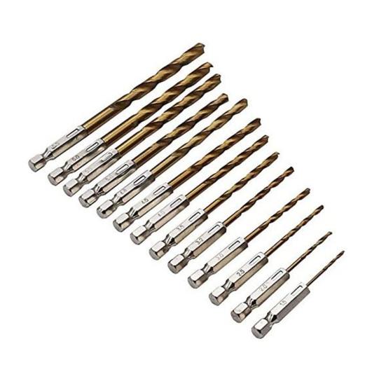 13шт/набор высокоскоростных стальных шестигранных спиральных сверл, отверток, электрические инструменты