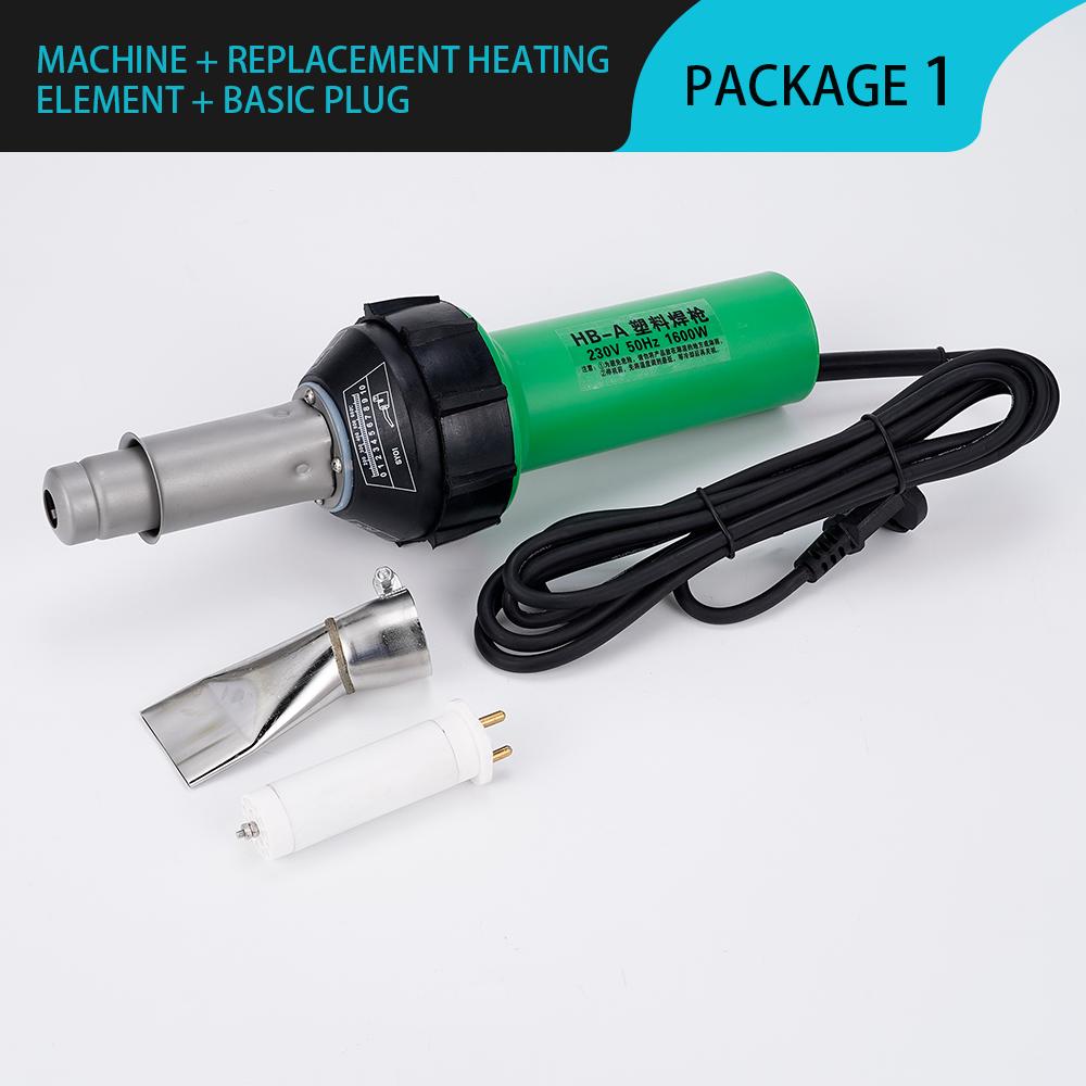1600W 220V Plastic Welding Gun Hot Air Blower Heat Torch Welder Nozzle Rolling Plastic Welding Machine Used For PP PVC Bumper