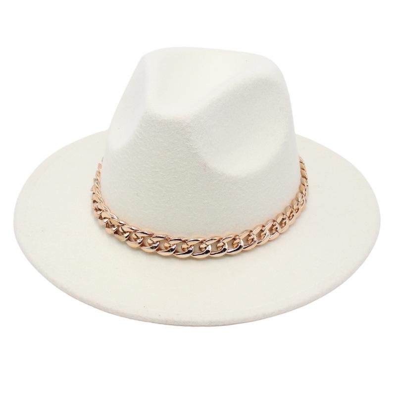 Шляпа-котелок с цепочкой, джазовая шляпа для мужчин и женщин, фетровая шляпа Джексона, сценическая твидовая шляпа