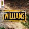 Печать D Flat Наружные вывески и Настенное искусство пк Винтажная Фамилия WILLIAMS для Бара Гаража Кафе Мужской уголок Гостиная