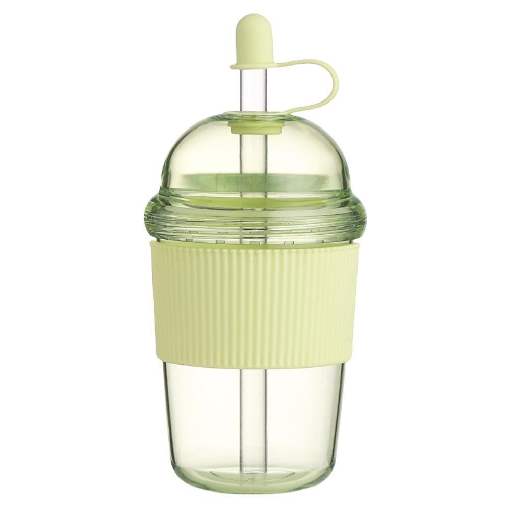 Silicone Cover Clear Tumbler with Lid and Straw Water Bottle Smoothie Cup Suction Cup  Home Use