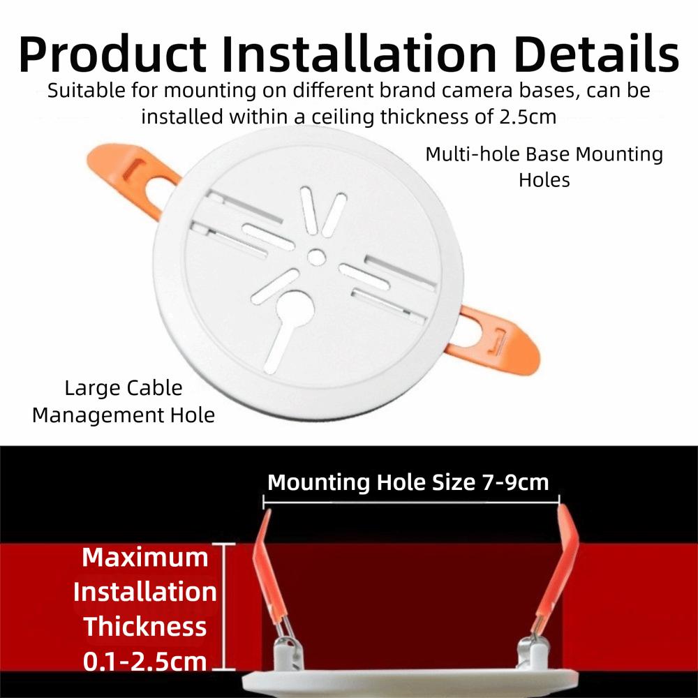Tilt Hoisting Base Camera Hole Filler Bracket CCTV Monitoring Bracket for Xiaomi Ezviz TP-LINK