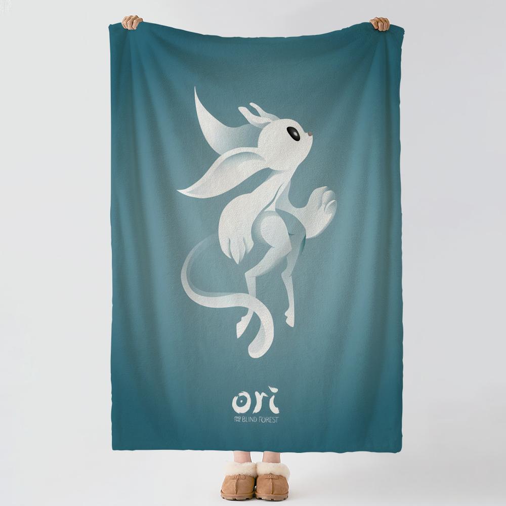 Ori a-and t-the Blind Forest Throw Soft Warm Flannel Blanket, Multi-use Throw for Bed Sofa Office, Air Conditioning Nap Blanket