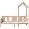 Daybed with Canopy 80 x 200 cm Solid Pine Wood