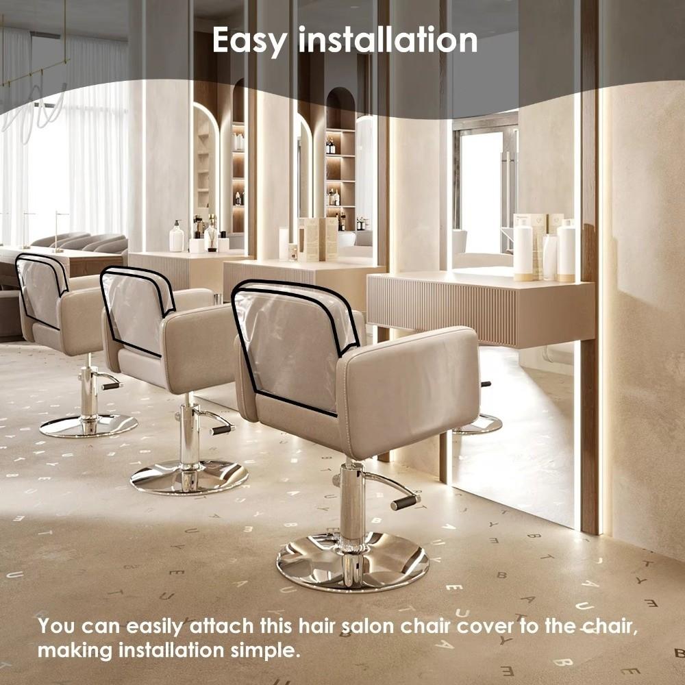 Clear Salon Chair Cover PVC Barber Chair Back Covers Universal Chair Back Covers  Protector Covers