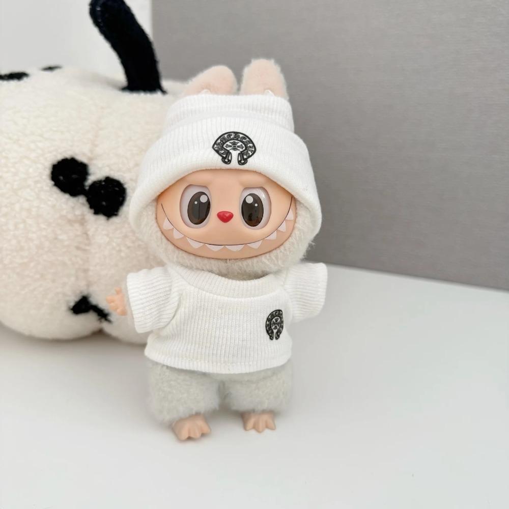 Для кук Labubu 17 см Одежда Модный тренд Роскошный набор Ожерелье Обувь Мини Labubu V1 V2 Наряд Аксессуары для кукол Подарок