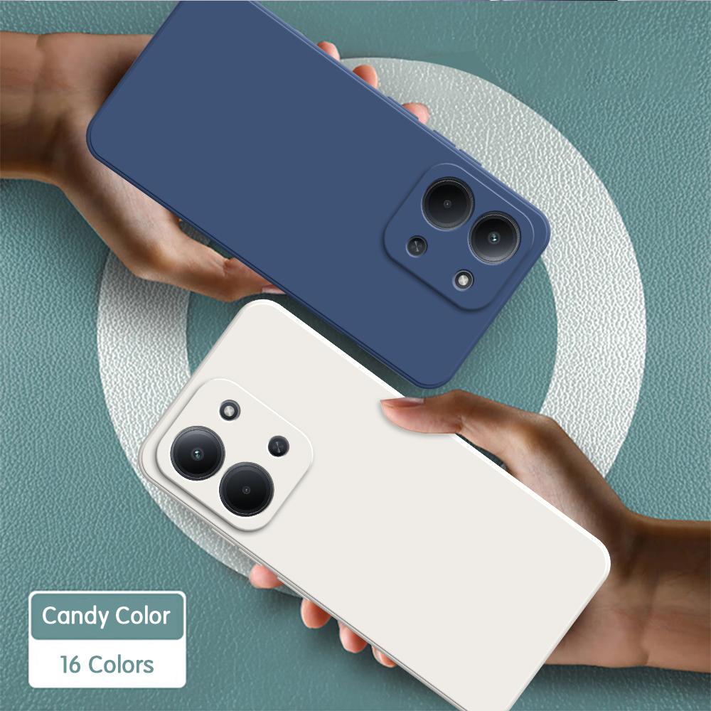 Оригинальный мягкий чехол для телефона Redmi 15C 15R 4G 5G 171 мм 173 мм Квадратный Милый Жидкий Силикон Простая Защита Линзы Задняя Крышка Funda