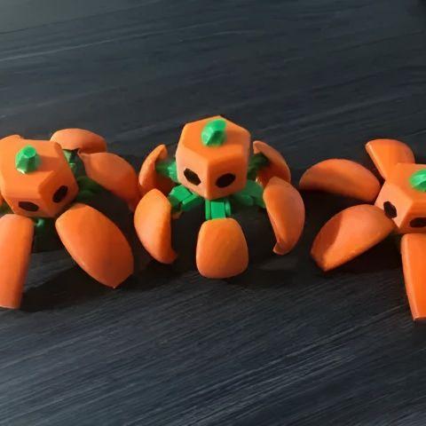 Настольное украшение Меха-Тыква Настольный Орнамент 3D Печатная Мини-Модель Сборка Трансформирующаяся Игрушка Реалистичная Забавная Подарок