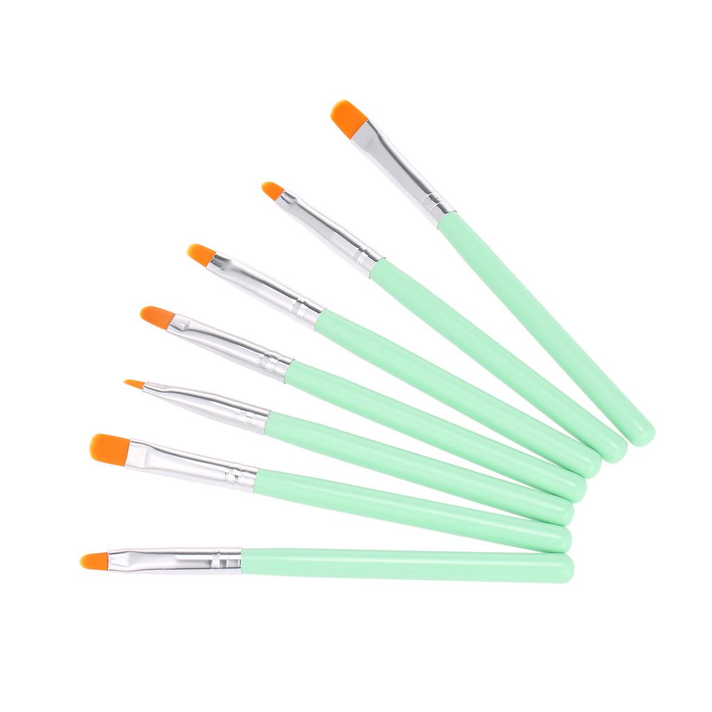Acrylic Nail Brushes 7PCS UV Gel Poly Gel Nail Art Painting Drawing Pens for Nail Salon Home Use Na