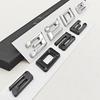 AAAOQ1 3D ABS Chrome Car Letters Logo 320e Rear Trunk Badge Emblem Sticker For BMW 3 Series EV 320e Auto Tail Marking Accessories