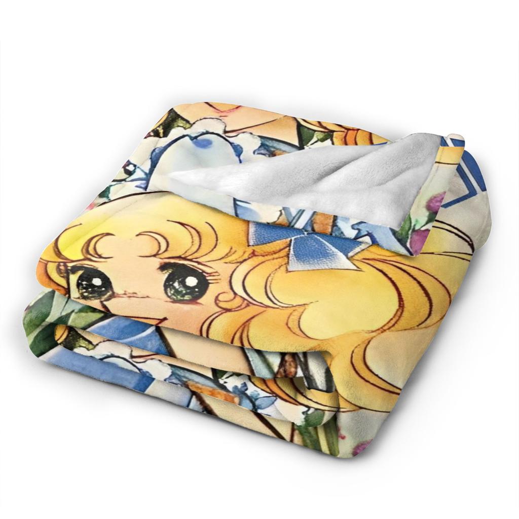 Cartoon Candy Candy Anime Blanket Plush Funny Warm Throw Blanket for Bed Sofa Summer