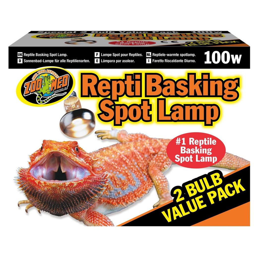 Spot Heating Bulb for Reptile Terrariums 100W 2 Pcs
