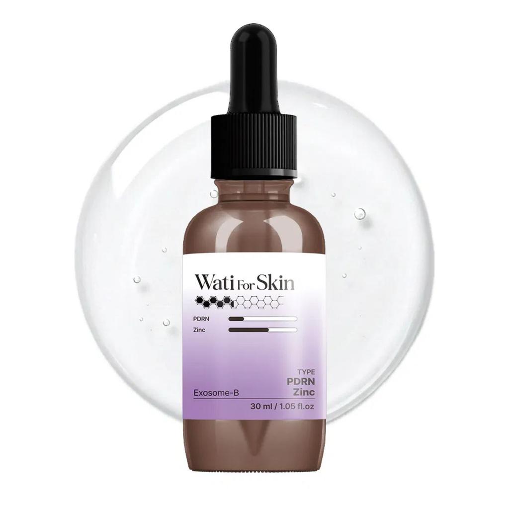 Wati for skin PDRN Zinc Biome Exosome-B Ampoule 30ml (3pcs Set) - Skin Barrier Soothing & Elasticity Care Serum