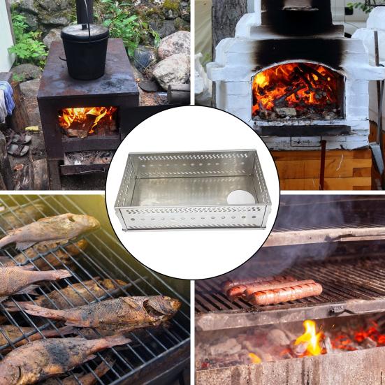 Складная уличная печь Держатель камней для сауны Корзина для дров для кемпинга Портативная термостойкая для пикника Барбекю